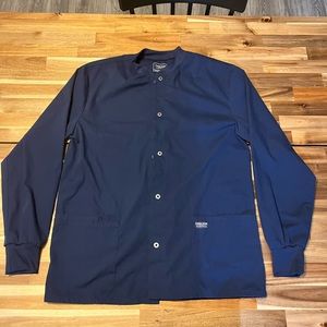 Navy Blue Mens Cherokee Scrub Jacket